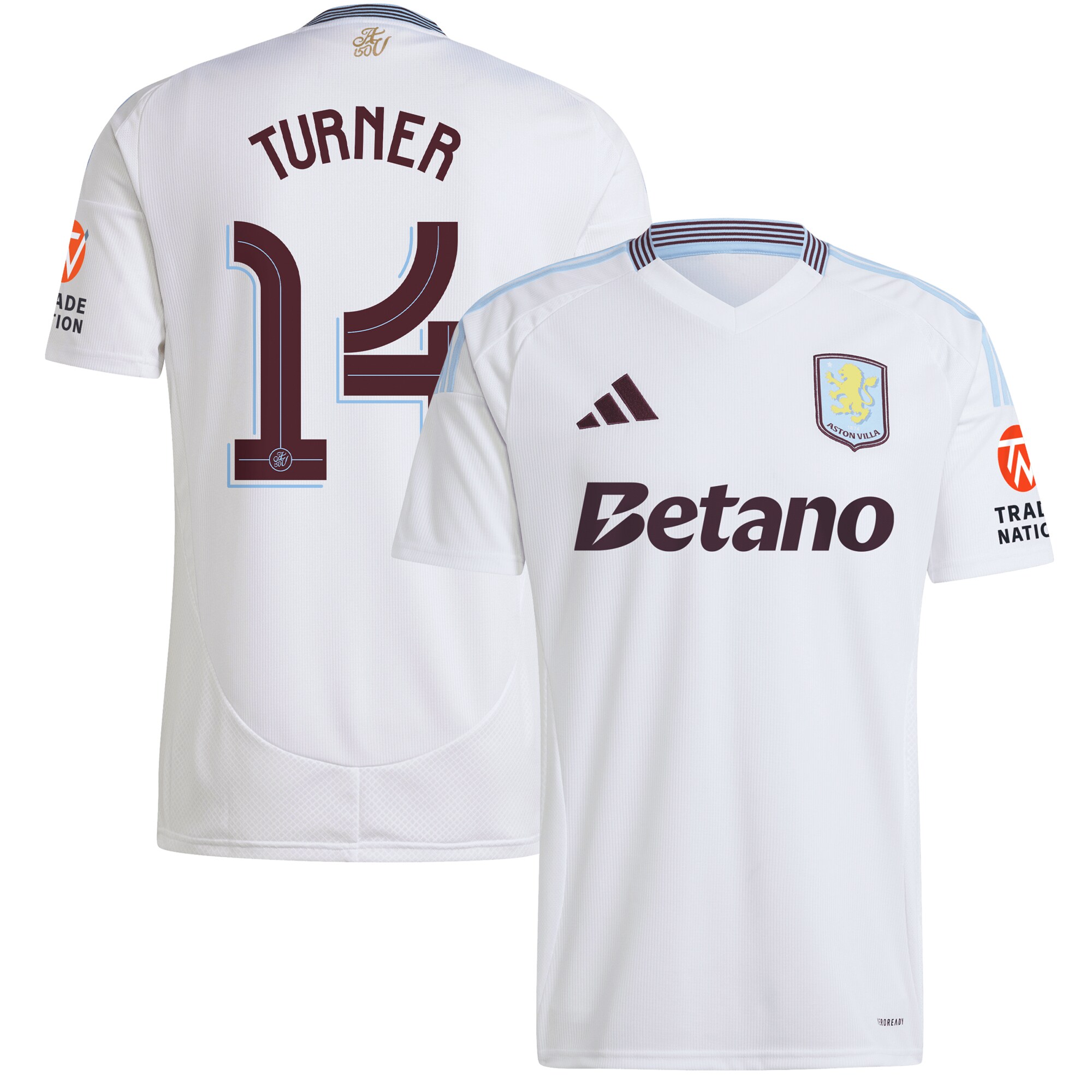 Aston Villa aston villa adidas away shirt 2024-25 with turner 14 cup printing Kits - Official Football Shirts & Training Gear