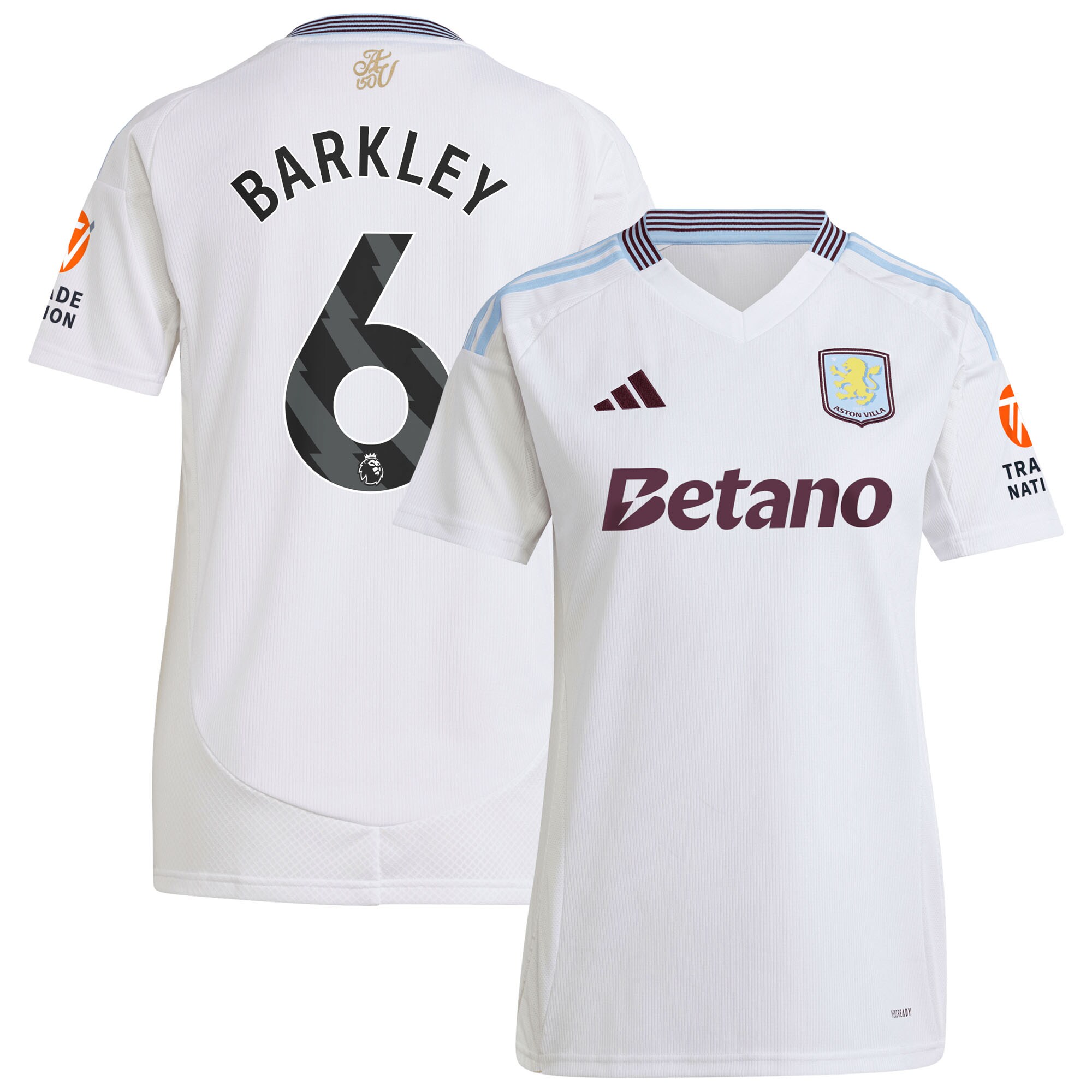 Aston Villa aston villa adidas away shirt 2024-25 – womens with barkley 6 printing Kits - Official Football Shirts & Training Gear