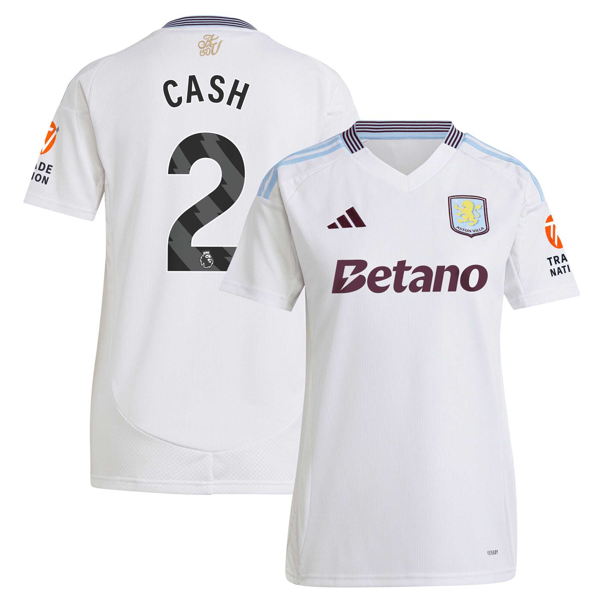 Aston Villa aston villa adidas away shirt 2024-25 – womens with cash 2 printing Kits - Official Football Shirts & Training Gear