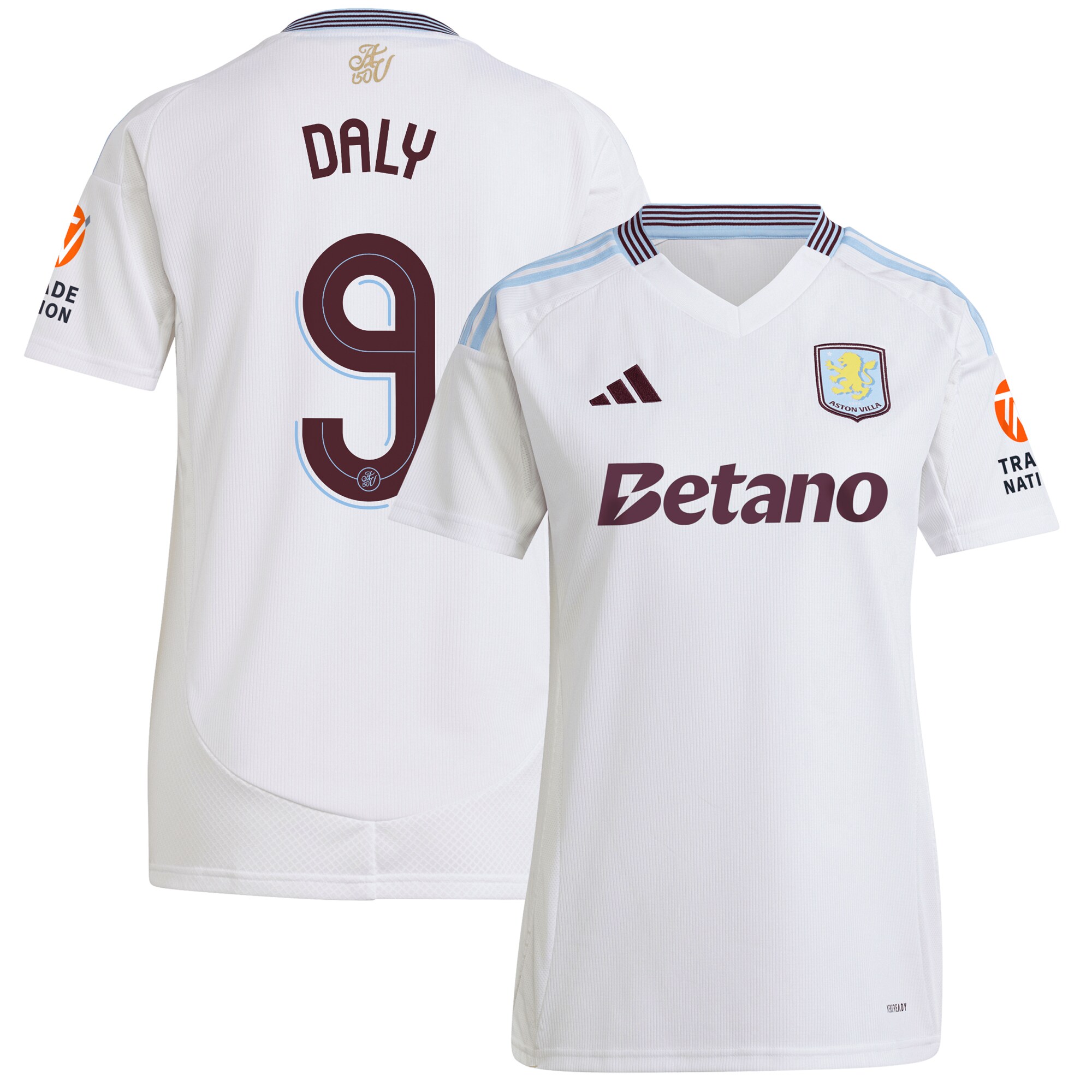 Aston Villa aston villa adidas away shirt 2024-25 – womens with daly 9 cup printing Kits - Official Football Shirts & Training Gear