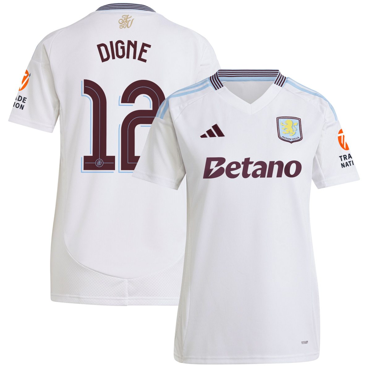 Aston Villa aston villa adidas away shirt 2024-25 – womens with digne 12 cup printing Kits - Official Football Shirts & Training Gear