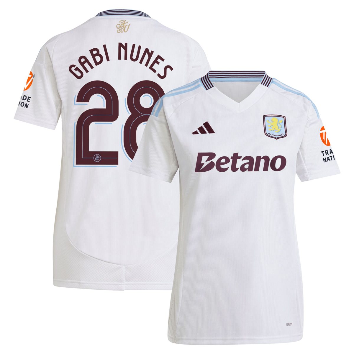 Aston Villa aston villa adidas away shirt 2024-25 – womens with gabi nunes 28 cup printing Kits - Official Football Shirts & Training Gear