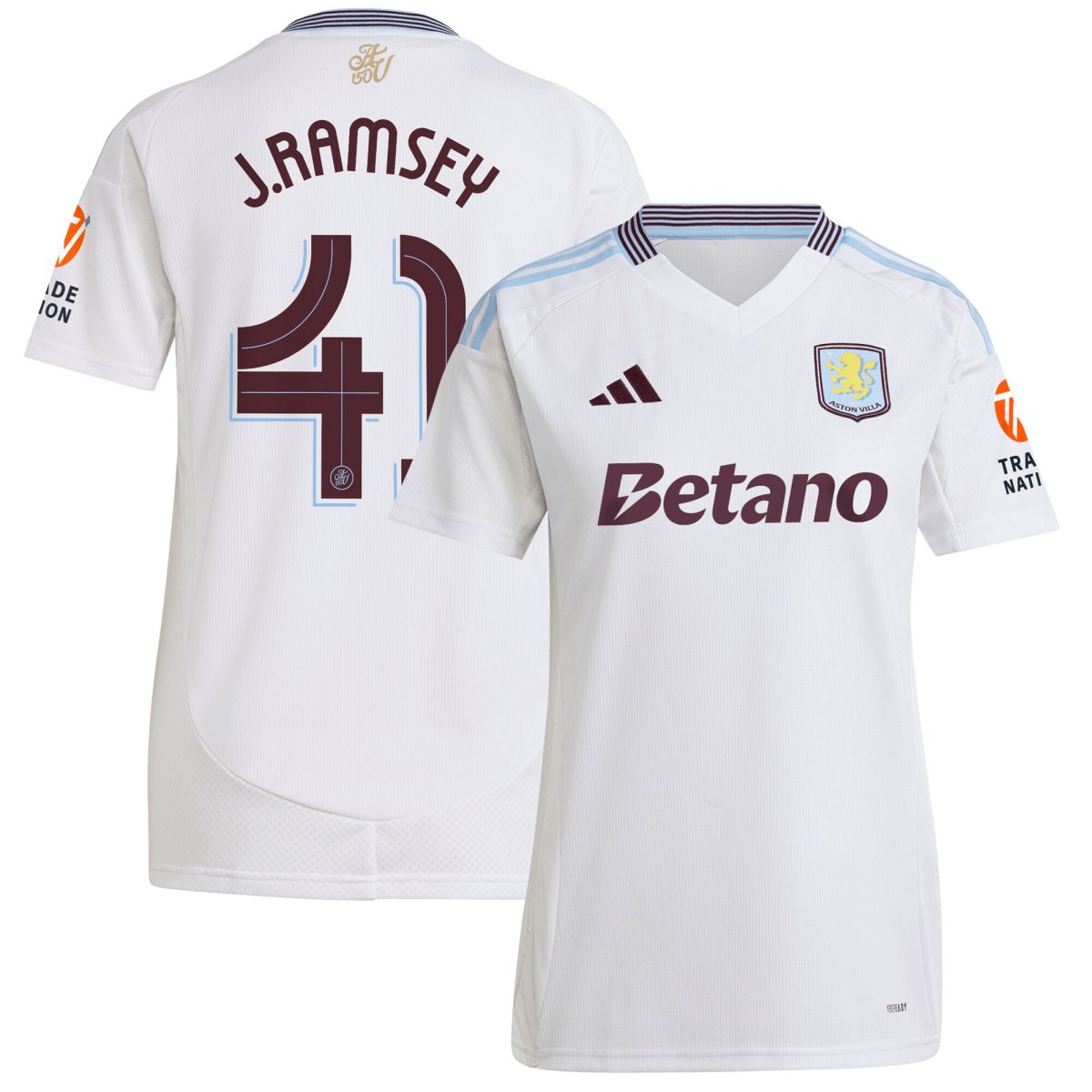 Aston Villa aston villa adidas away shirt 2024-25 – womens with j. ramsey 41 cup printing Kits - Official Football Shirts & Training Gear