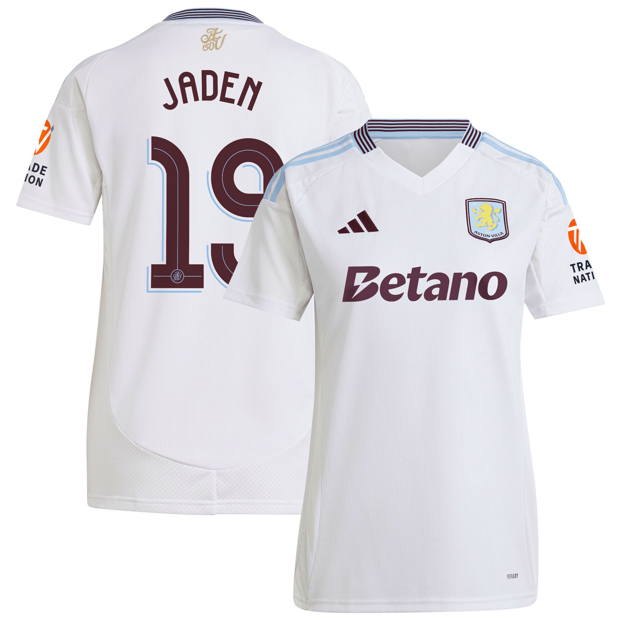 Aston Villa aston villa adidas away shirt 2024-25 – womens with jaden 19 cup printing Kits - Official Football Shirts & Training Gear