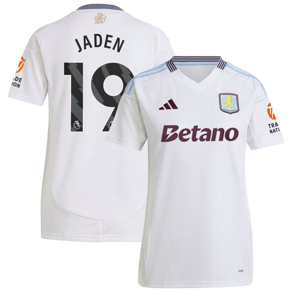 Aston Villa aston villa adidas away shirt 2024-25 – womens with jaden 19 printing Kits - Official Football Shirts & Training Gear
