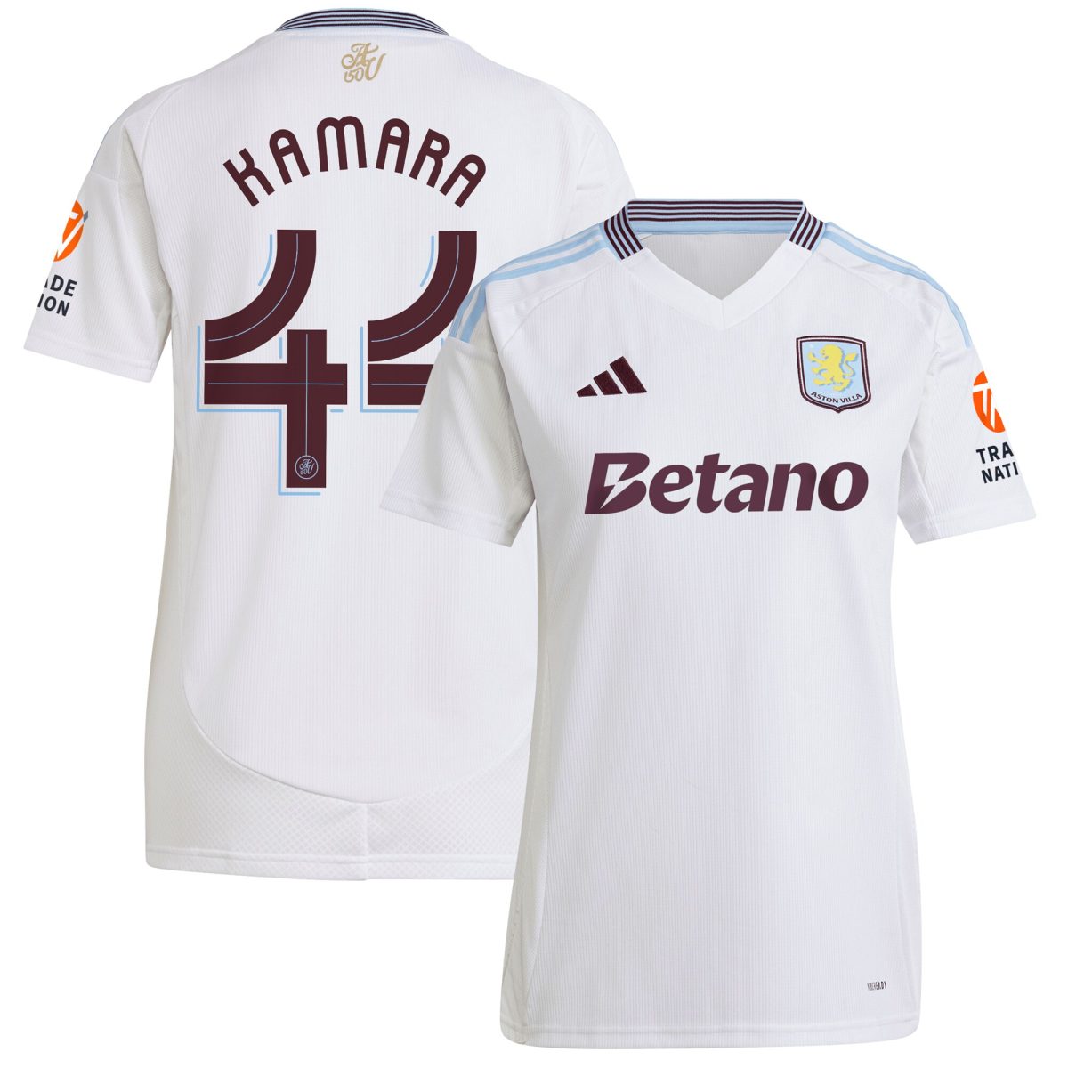 Aston Villa aston villa adidas away shirt 2024-25 – womens with kamara 44 cup printing Kits - Official Football Shirts & Training Gear