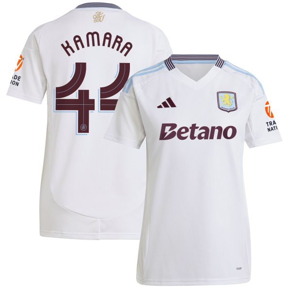 Aston Villa aston villa adidas away shirt 2024-25 – womens with kamara 44 cup printing Kits - Official Football Shirts & Training Gear