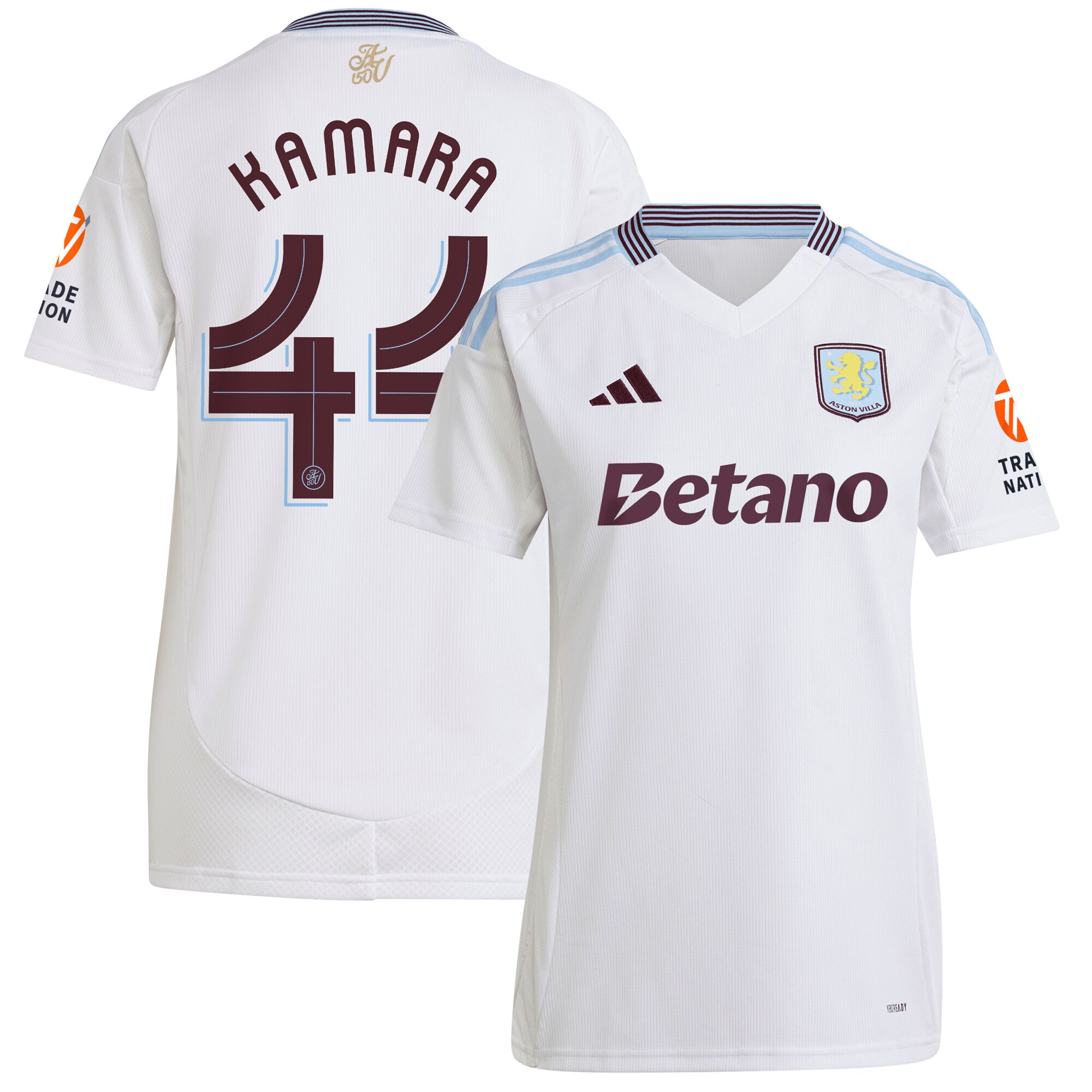 Aston Villa aston villa adidas away shirt 2024-25 – womens with kamara 44 cup printing Kits - Official Football Shirts & Training Gear