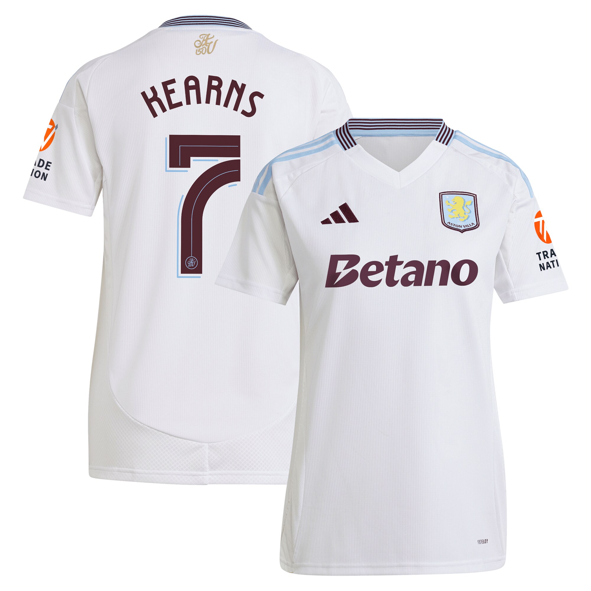 Aston Villa aston villa adidas away shirt 2024-25 – womens with kearns 7 cup printing Kits - Official Football Shirts & Training Gear