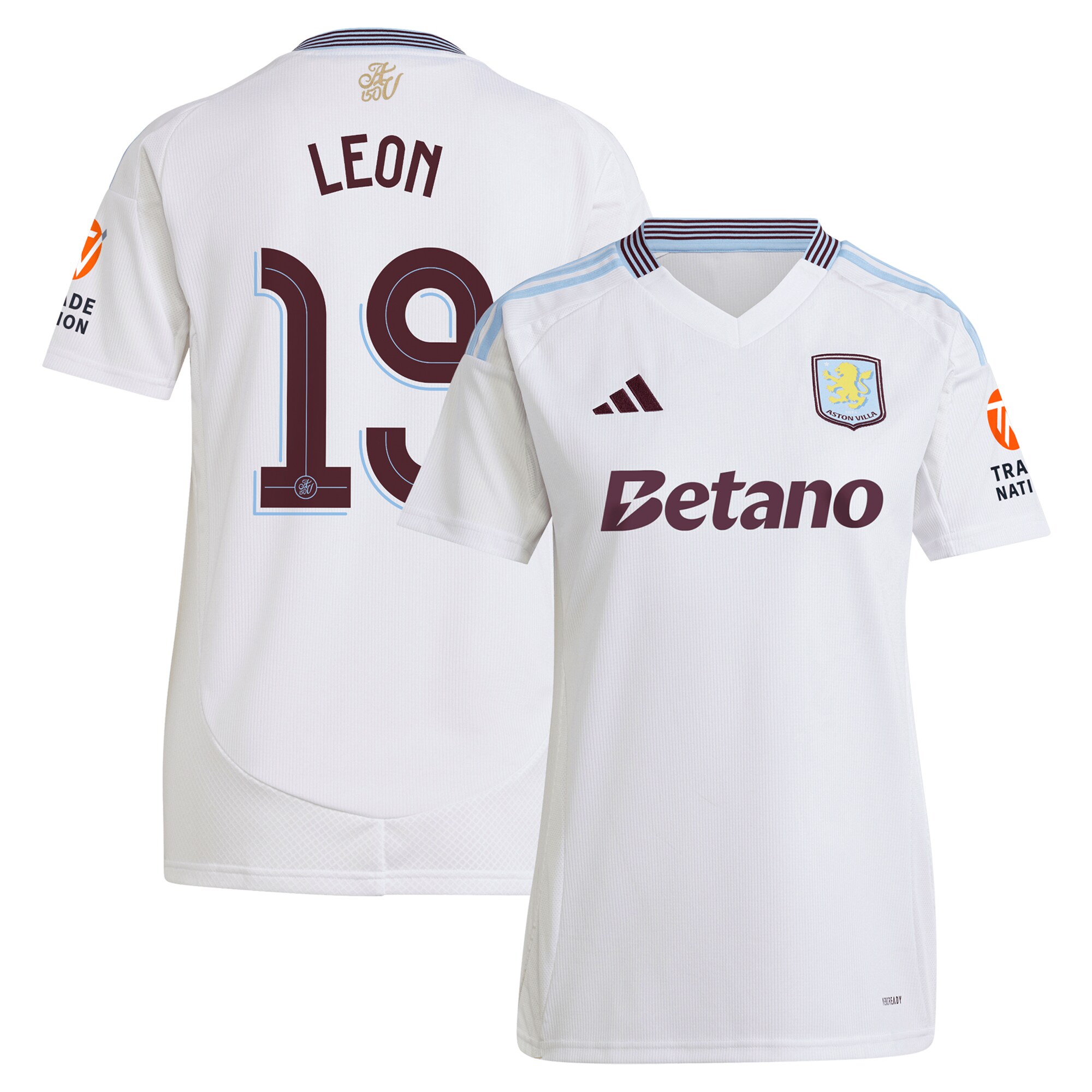 Aston Villa aston villa adidas away shirt 2024-25 – womens with leon 19 cup printing Kits - Official Football Shirts & Training Gear