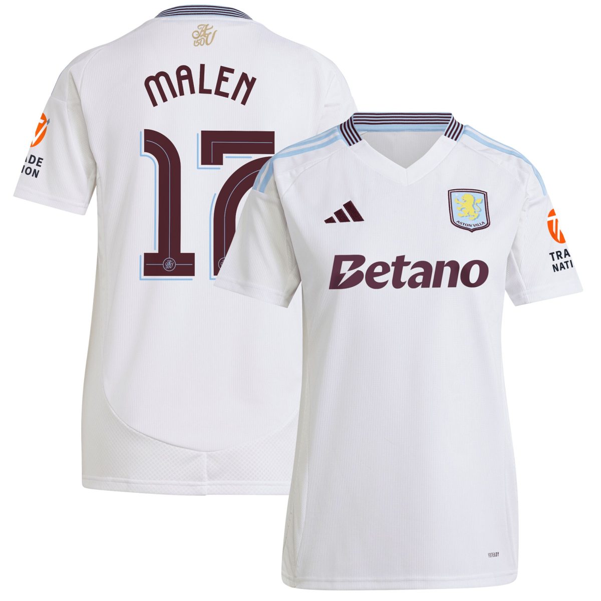 Aston Villa aston villa adidas away shirt 2024-25 – womens with malen 17 cup printing Kits - Official Football Shirts & Training Gear