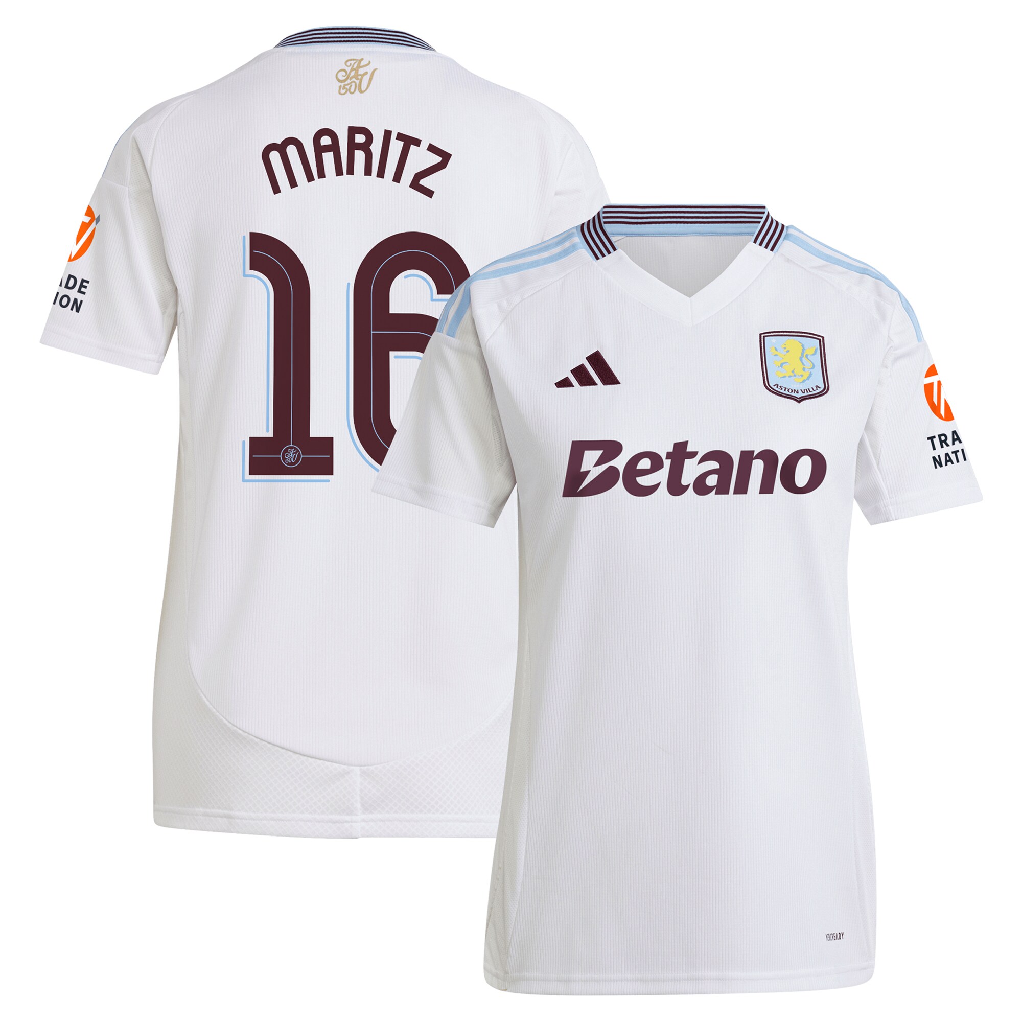 Aston Villa aston villa adidas away shirt 2024-25 – womens with maritz 16 cup printing Kits - Official Football Shirts & Training Gear