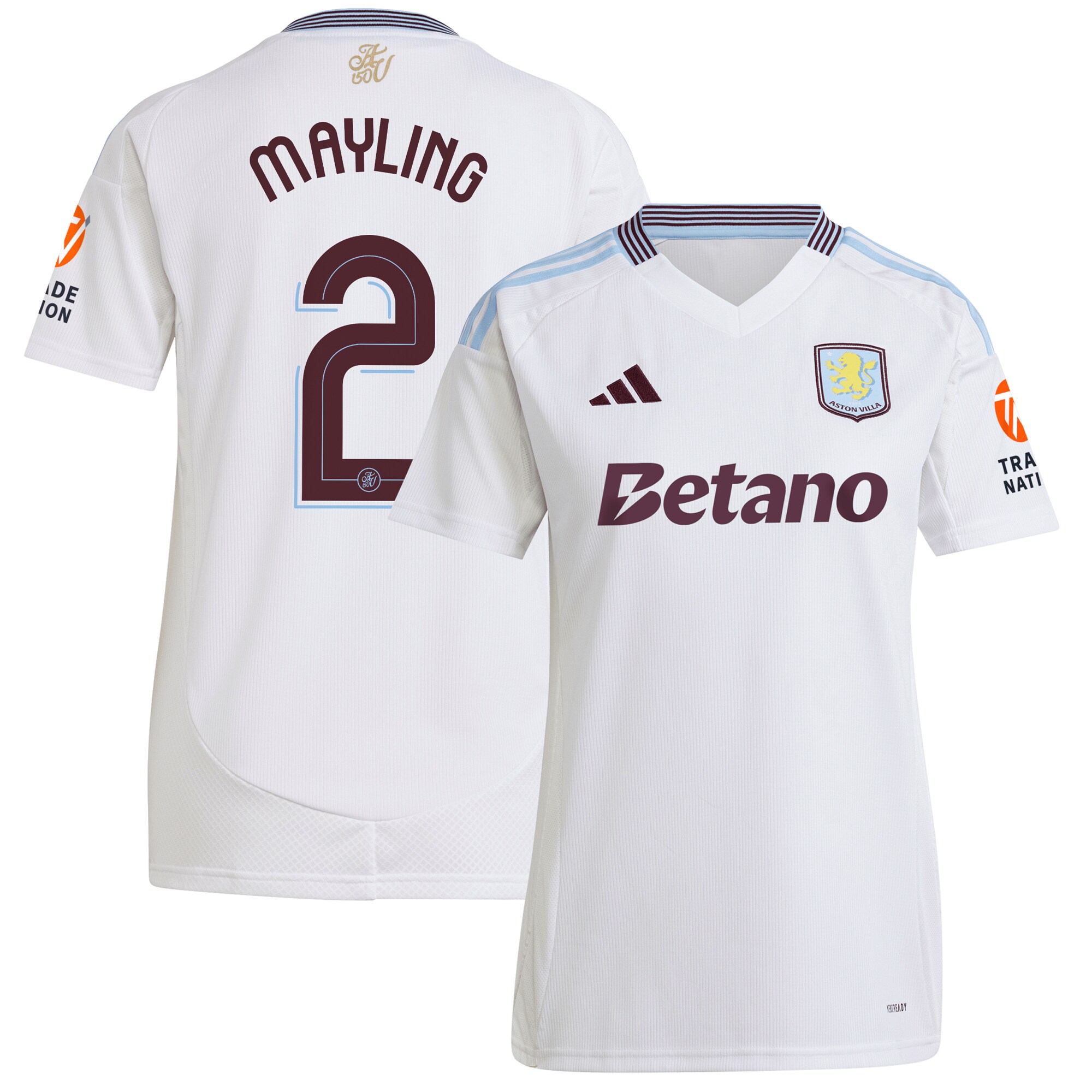Aston Villa aston villa adidas away shirt 2024-25 – womens with mayling 2 cup printing Kits - Official Football Shirts & Training Gear