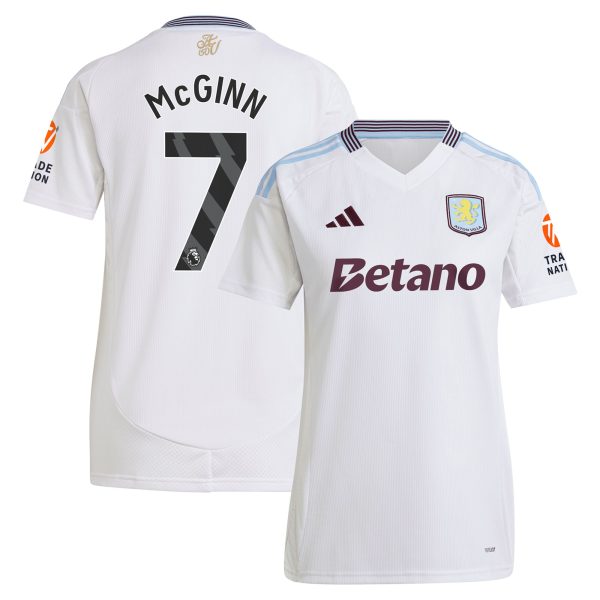 Aston Villa aston villa adidas away shirt 2024-25 – womens with mcginn 7 printing Kits - Official Football Shirts & Training Gear