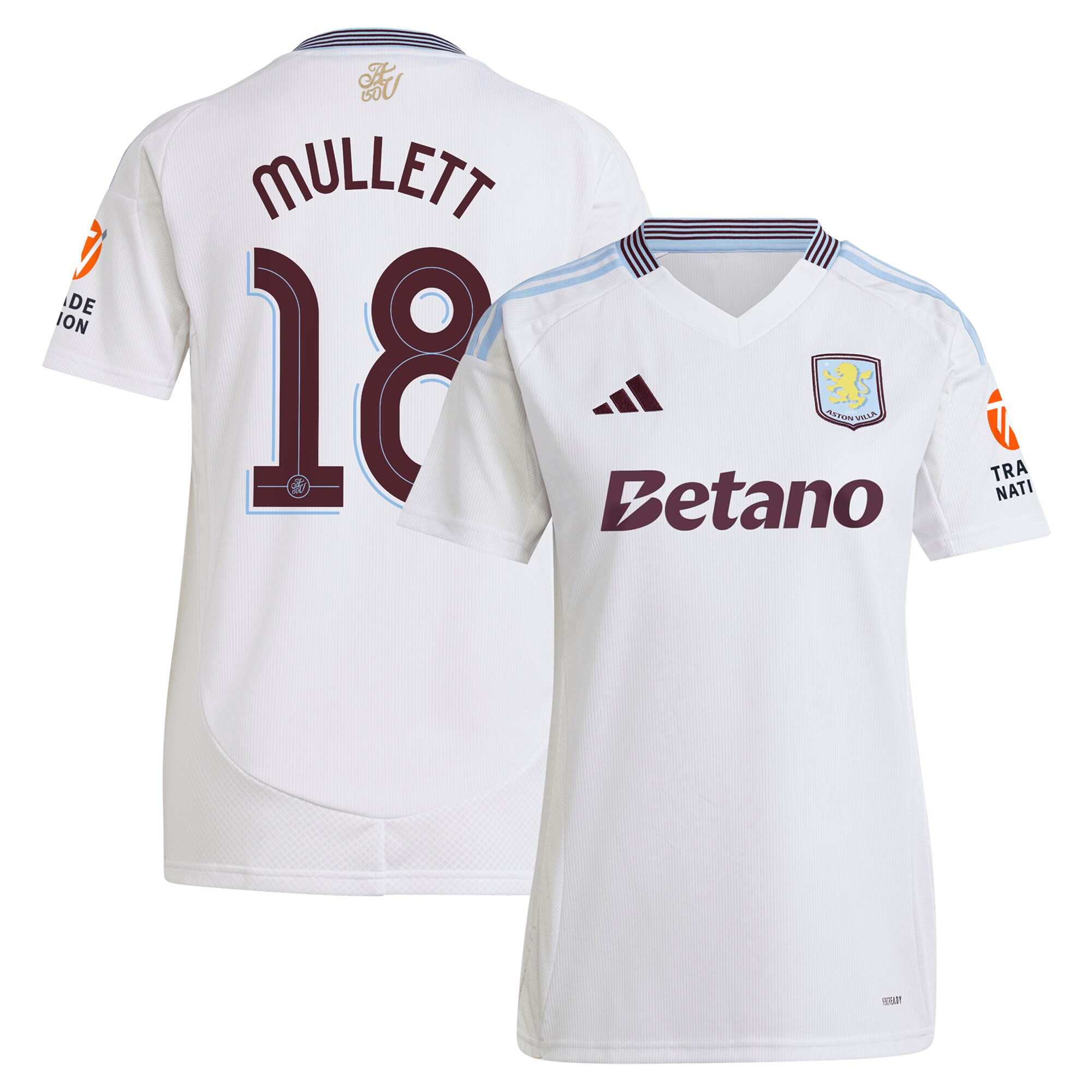 Aston Villa aston villa adidas away shirt 2024-25 – womens with mullett 18 cup printing Kits - Official Football Shirts & Training Gear