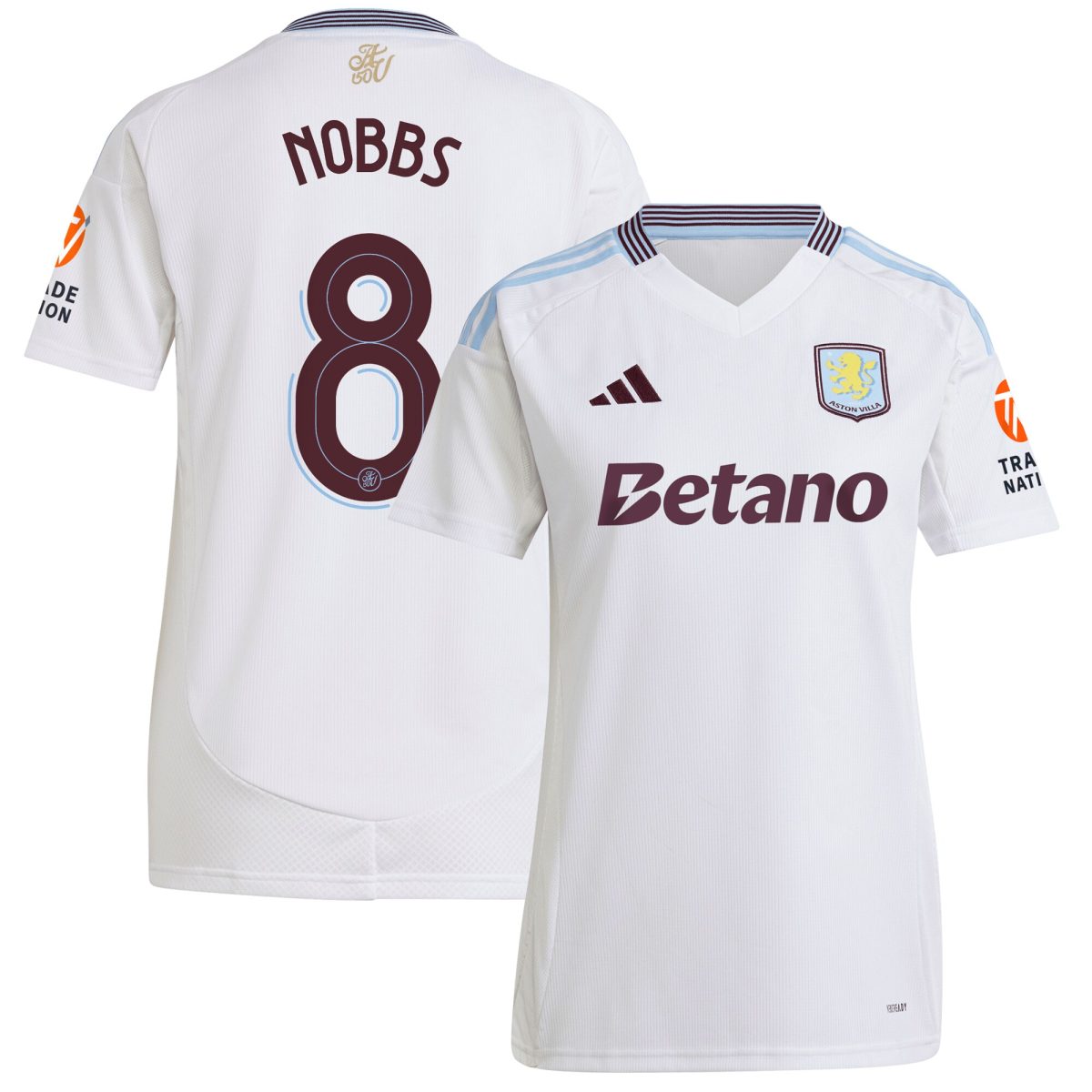 Aston Villa aston villa adidas away shirt 2024-25 – womens with nobbs 8 cup printing Kits - Official Football Shirts & Training Gear