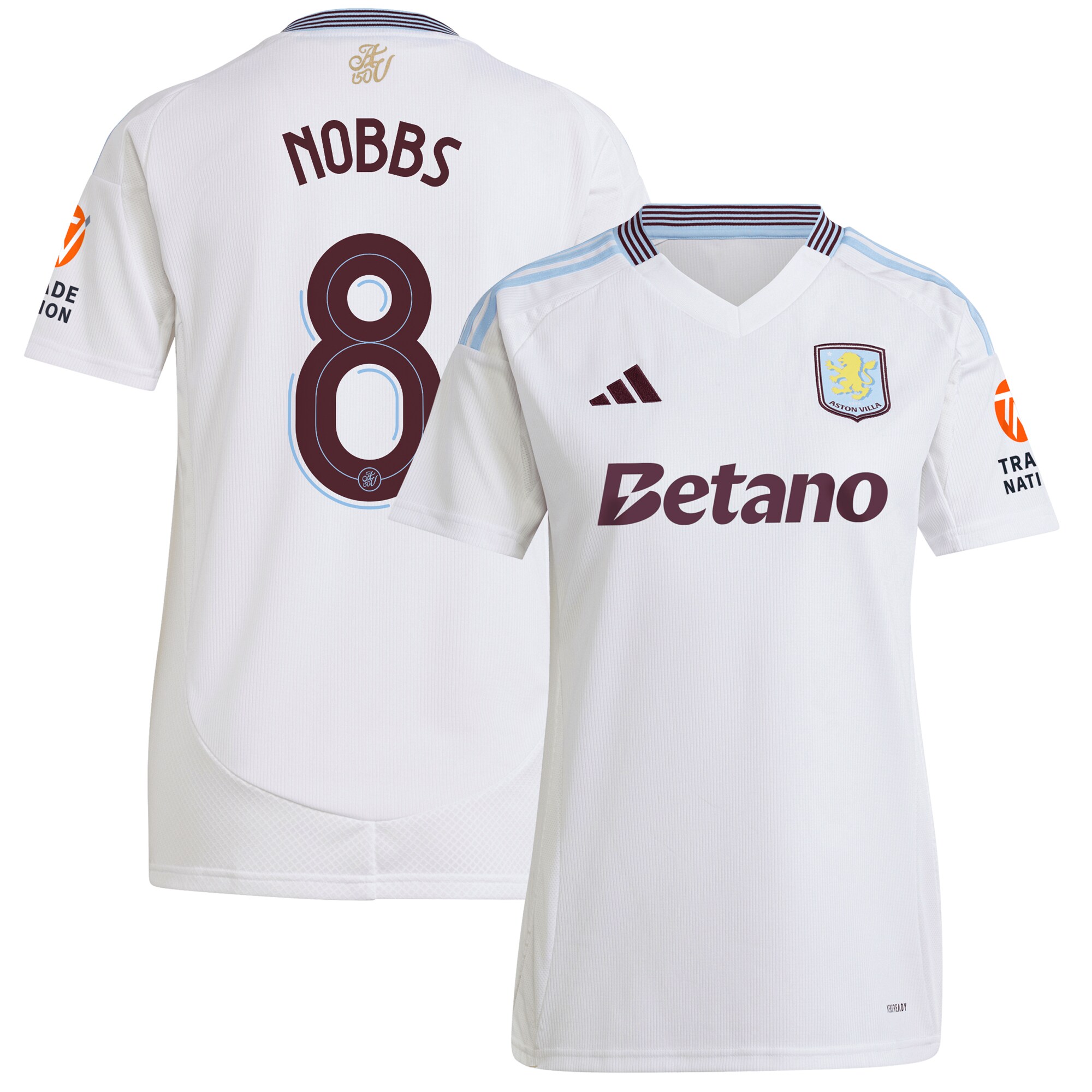 Aston Villa aston villa adidas away shirt 2024-25 – womens with nobbs 8 cup printing Kits - Official Football Shirts & Training Gear