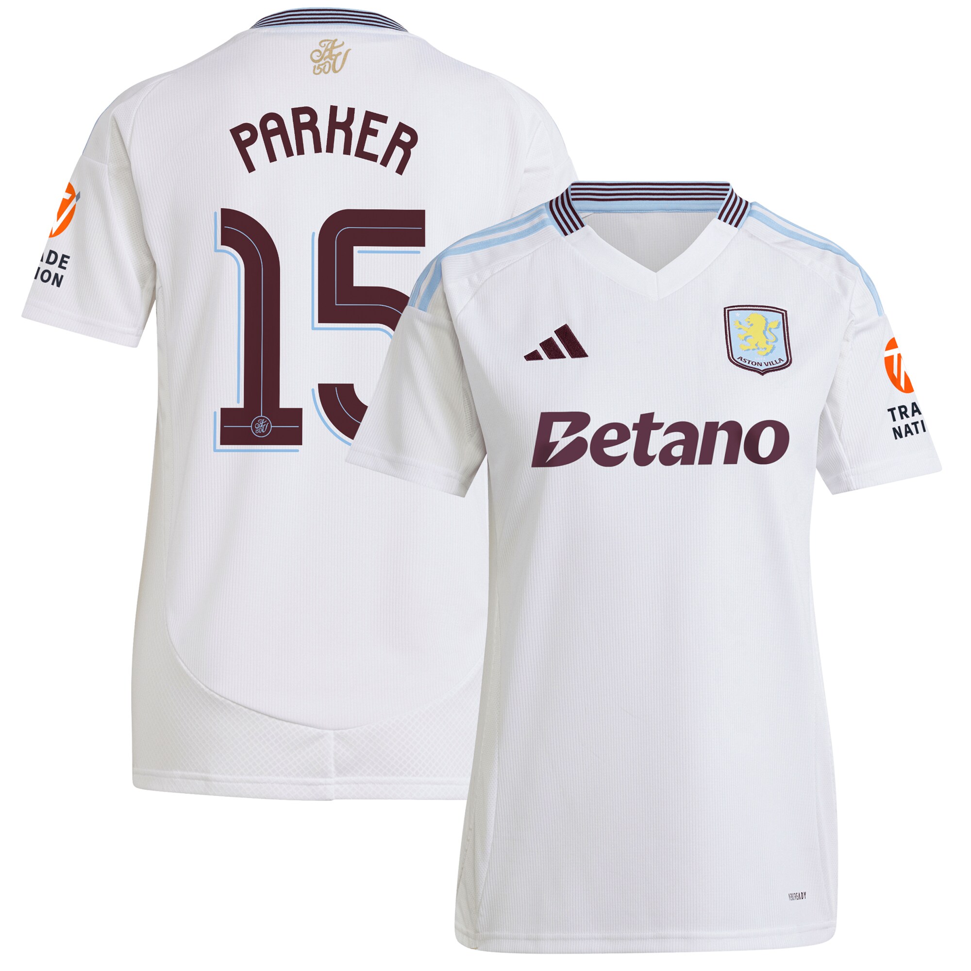 Aston Villa aston villa adidas away shirt 2024-25 – womens with parker 15 cup printing Kits - Official Football Shirts & Training Gear