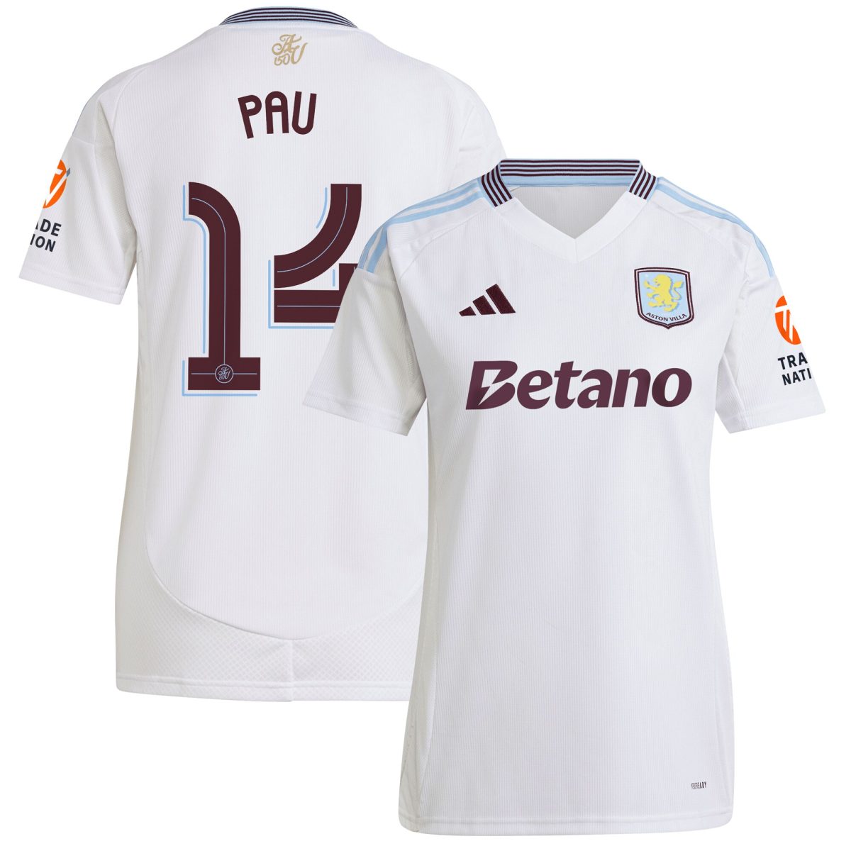 Aston Villa aston villa adidas away shirt 2024-25 – womens with pau 14 cup printing Kits - Official Football Shirts & Training Gear
