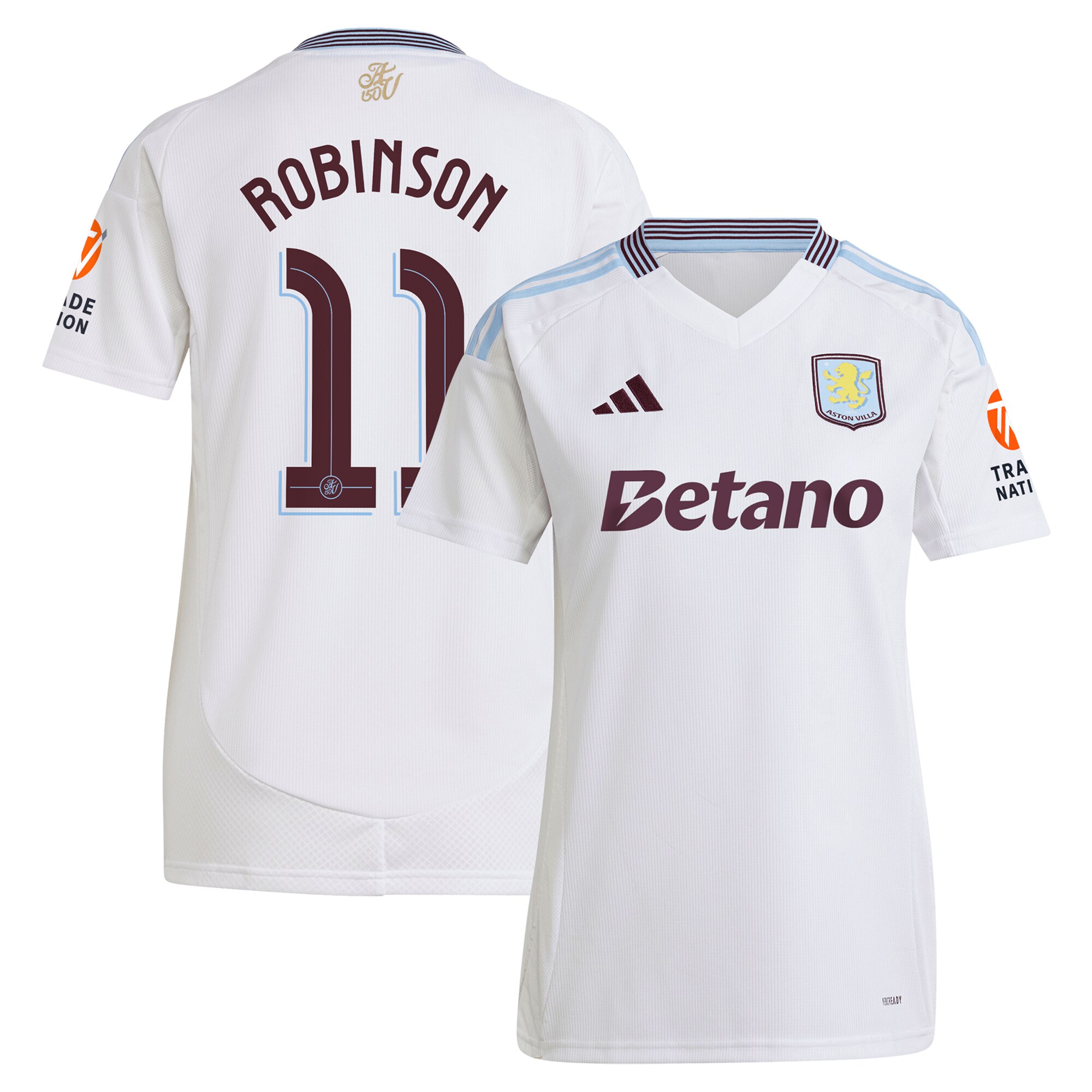 Aston Villa aston villa adidas away shirt 2024-25 – womens with robinson 11 cup printing Kits - Official Football Shirts & Training Gear