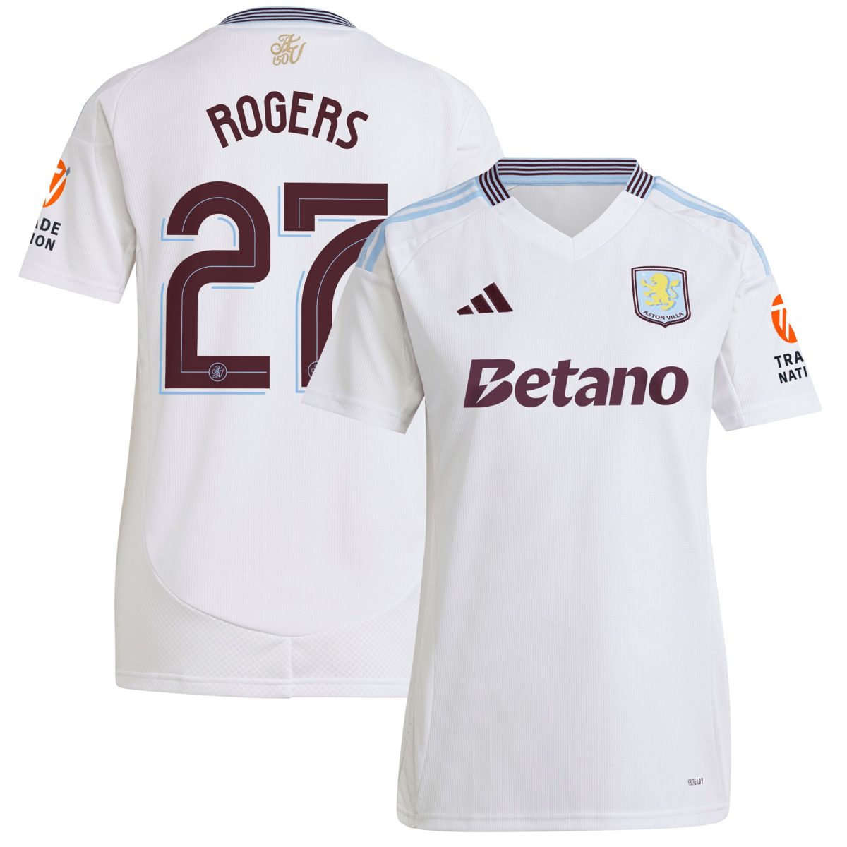 Aston Villa aston villa adidas away shirt 2024-25 – womens with rogers 27 cup printing Kits - Official Football Shirts & Training Gear
