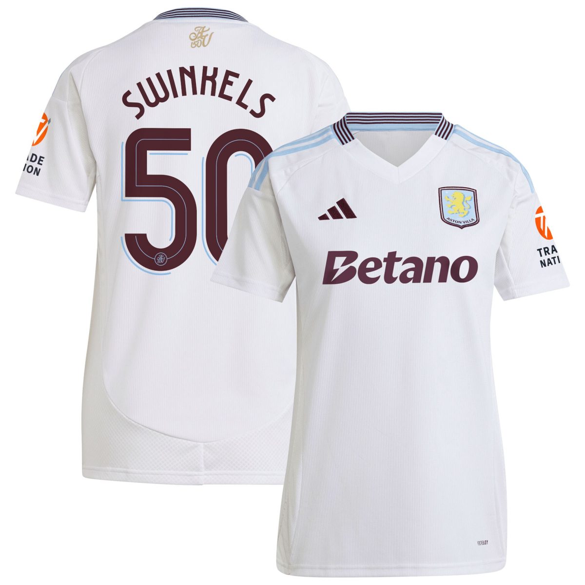 Aston Villa aston villa adidas away shirt 2024-25 – womens with swinkels 50 cup printing Kits - Official Football Shirts & Training Gear
