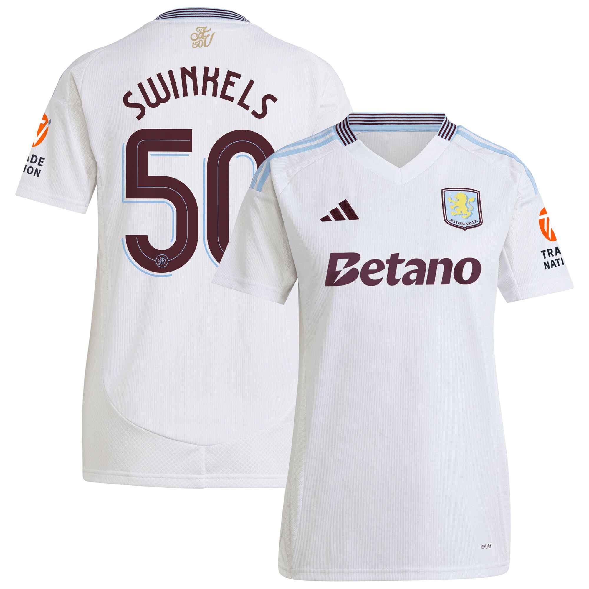 Aston Villa aston villa adidas away shirt 2024-25 – womens with swinkels 50 cup printing Kits - Official Football Shirts & Training Gear