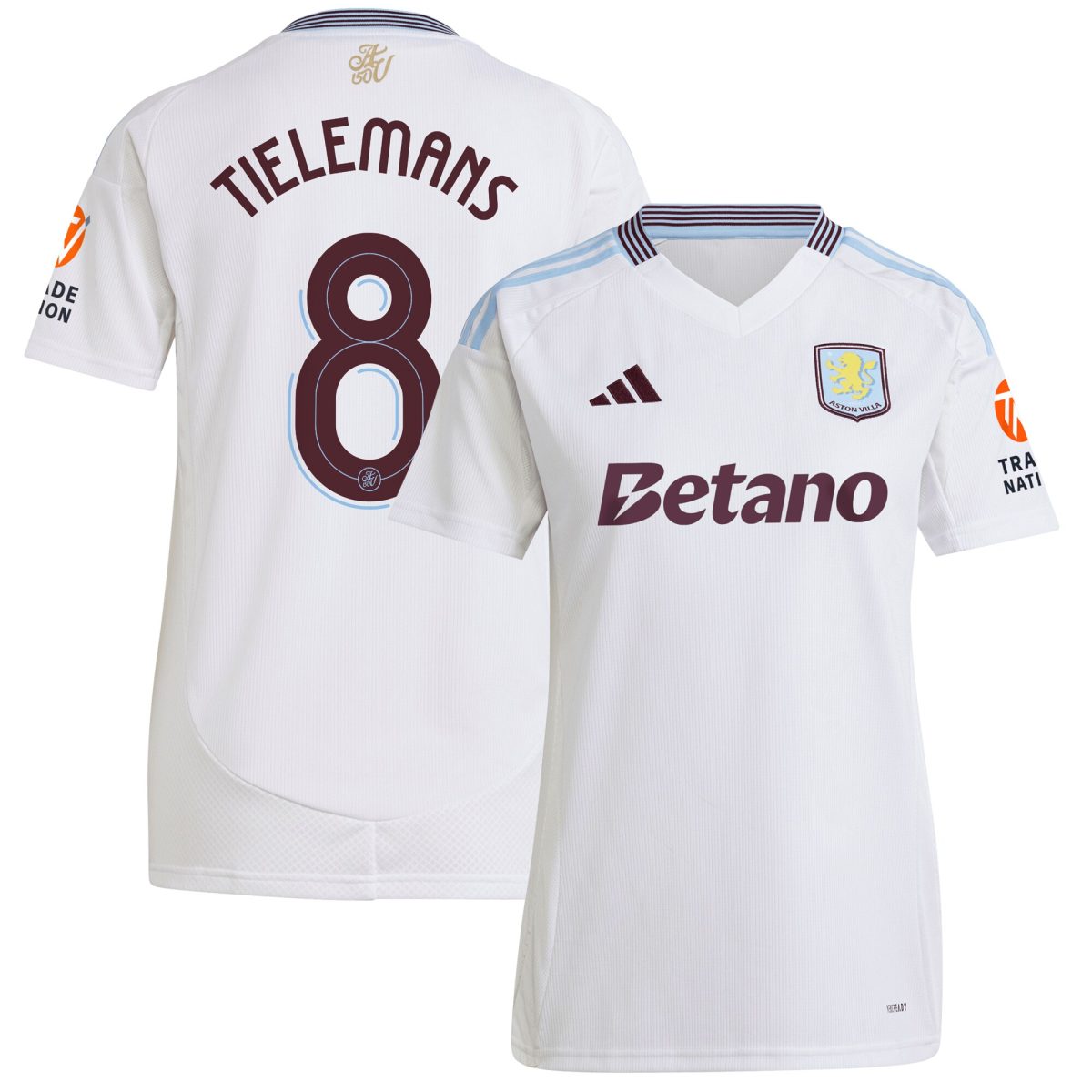 Aston Villa aston villa adidas away shirt 2024-25 – womens with tielemans 8 cup printing Kits - Official Football Shirts & Training Gear