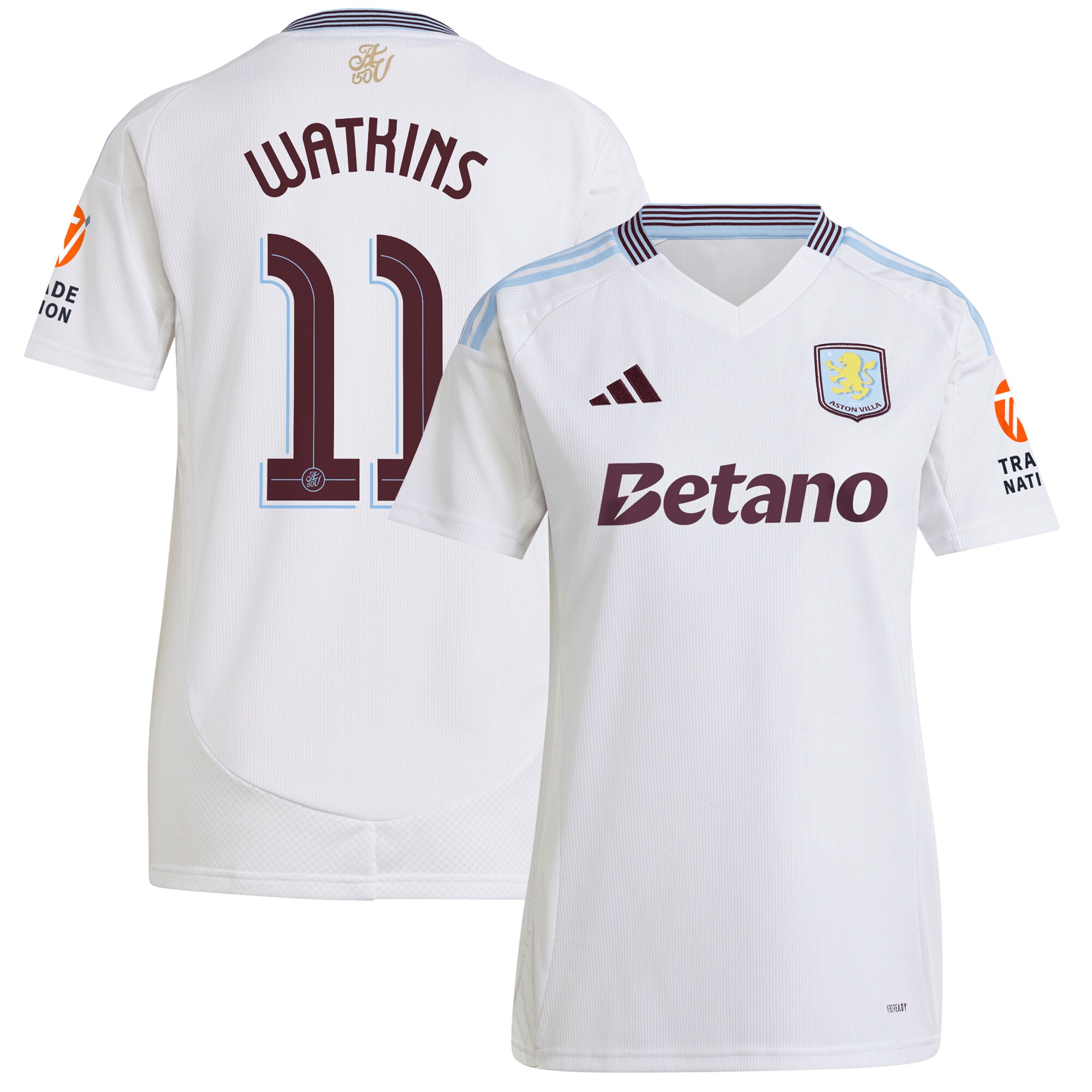 Aston Villa aston villa adidas away shirt 2024-25 – womens with watkins 11 cup printing Kits - Official Football Shirts & Training Gear