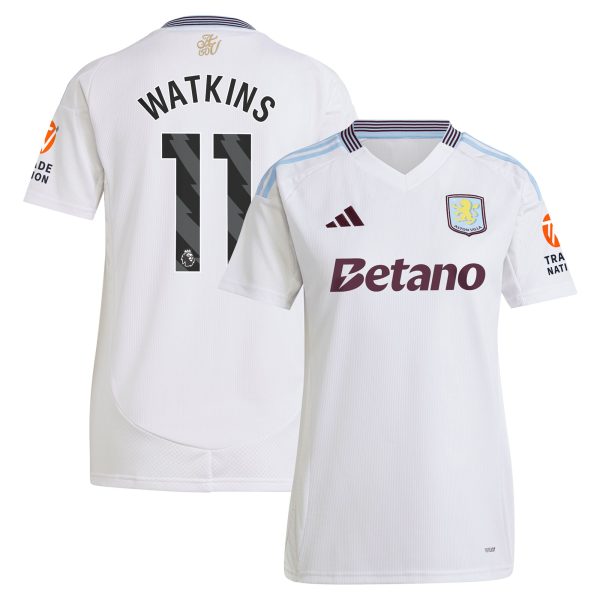 Aston Villa aston villa adidas away shirt 2024-25 – womens with watkins 11 printing Kits - Official Football Shirts & Training Gear
