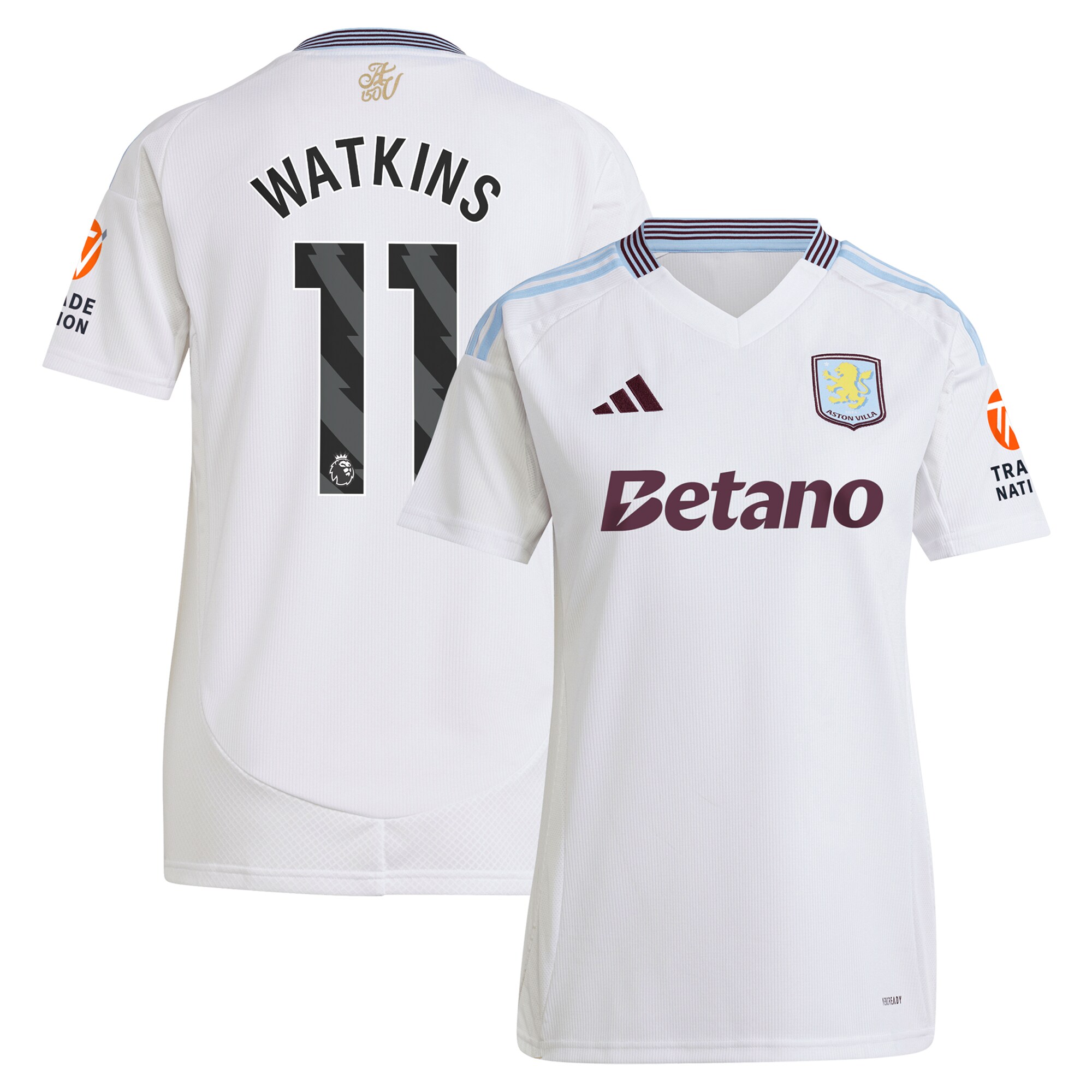 Aston Villa aston villa adidas away shirt 2024-25 – womens with watkins 11 printing Kits - Official Football Shirts & Training Gear