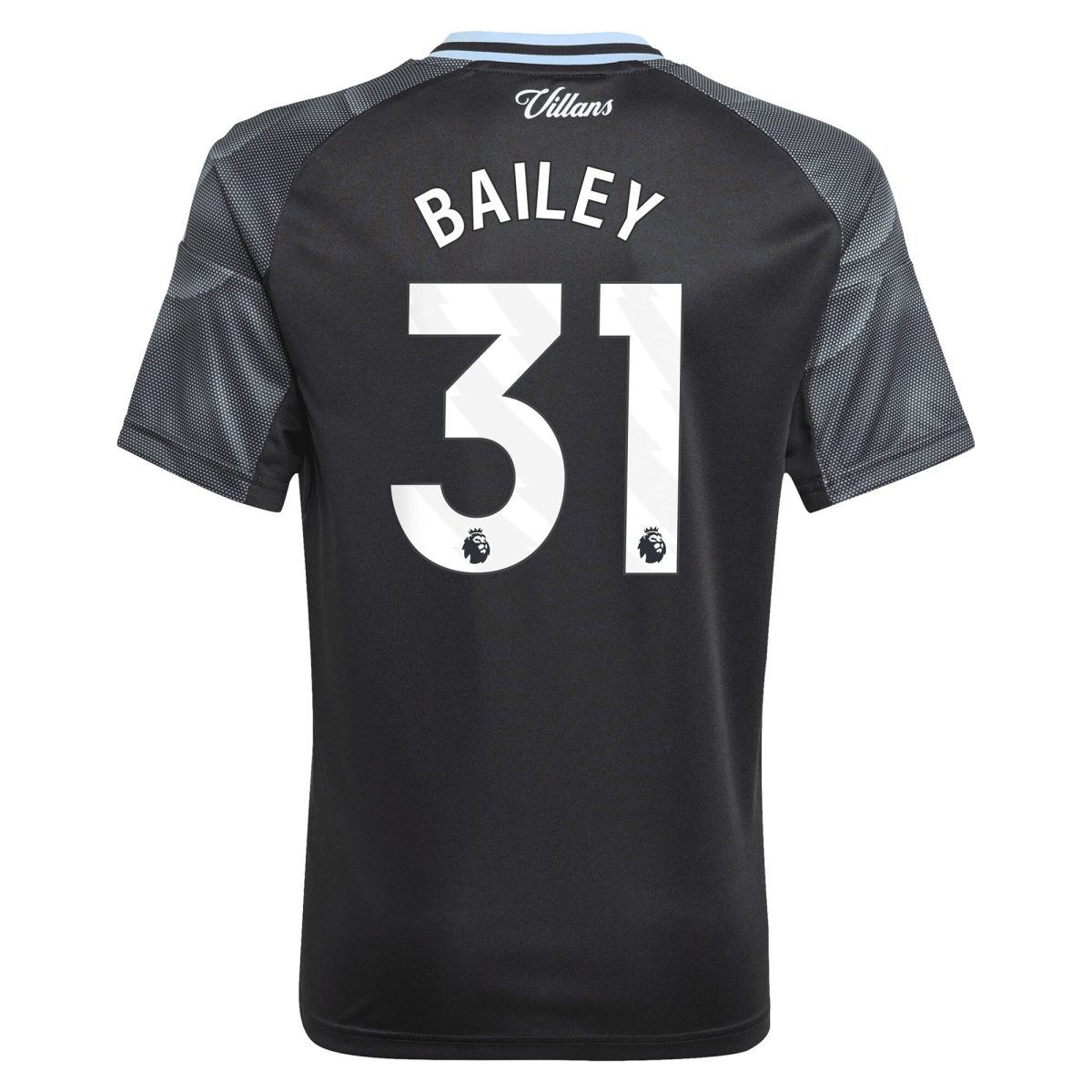 Aston Villa aston villa adidas away shirt 2025-26 – kids with bailey 31 printing Kits - Official Football Shirts & Training Gear