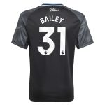Aston Villa aston villa adidas away shirt 2025-26 – kids with bailey 31 printing Kits - Official Football Shirts & Training Gear
