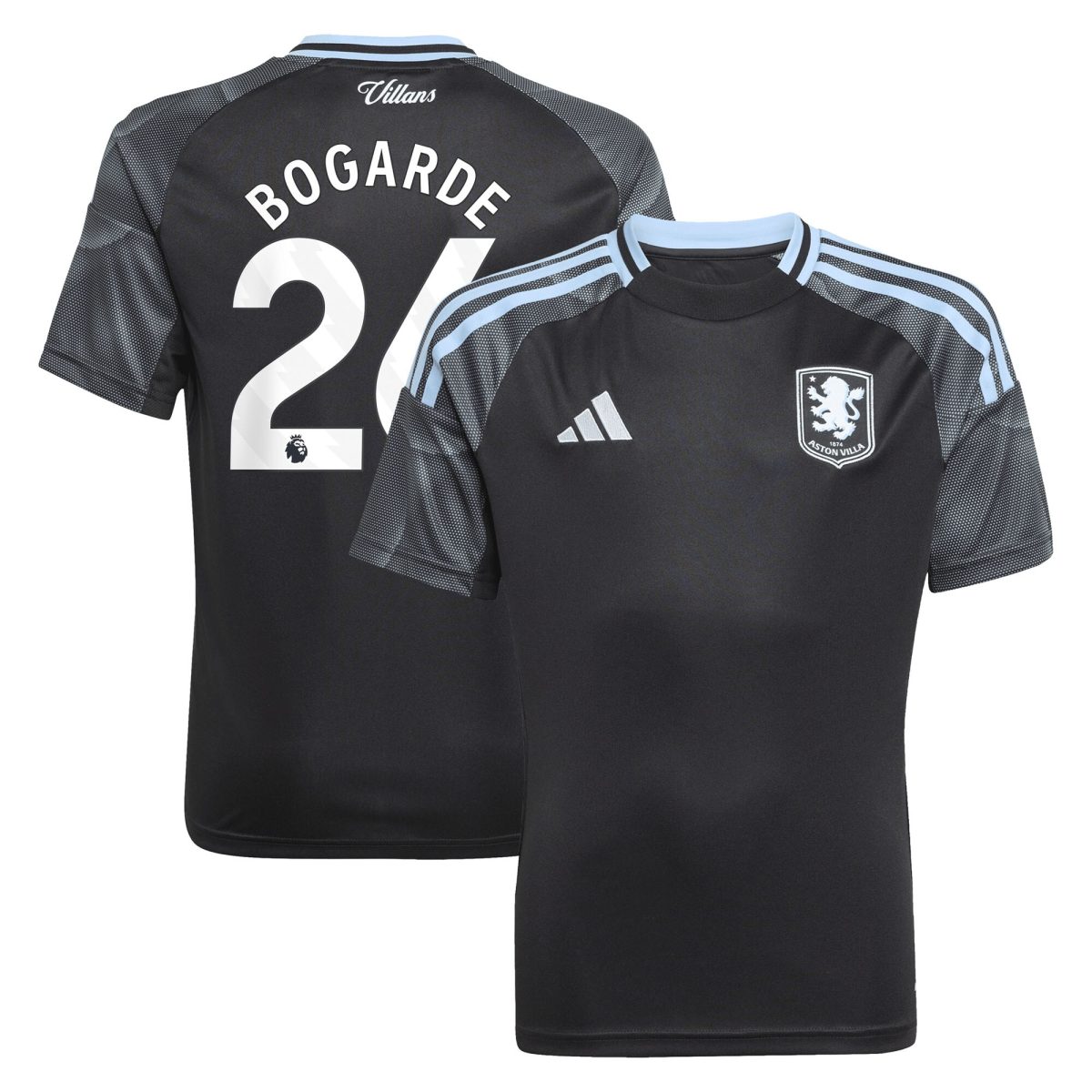 Aston Villa aston villa adidas away shirt 2025-26 – kids with bogarde 26 printing Kits - Official Football Shirts & Training Gear