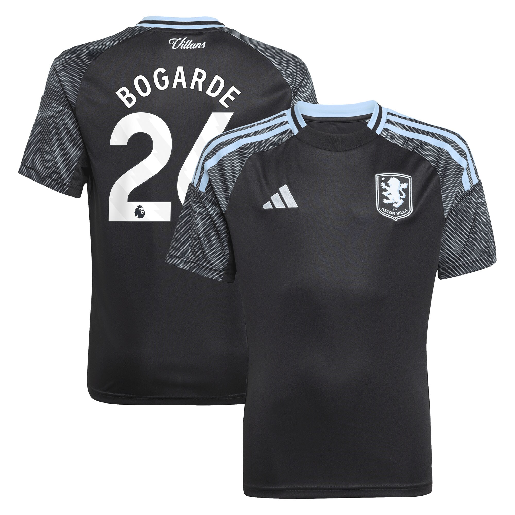 Aston Villa aston villa adidas away shirt 2025-26 – kids with bogarde 26 printing Kits - Official Football Shirts & Training Gear
