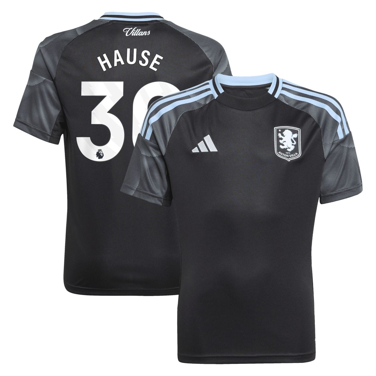 Aston Villa aston villa adidas away shirt 2025-26 – kids with hause 30 printing Kits - Official Football Shirts & Training Gear