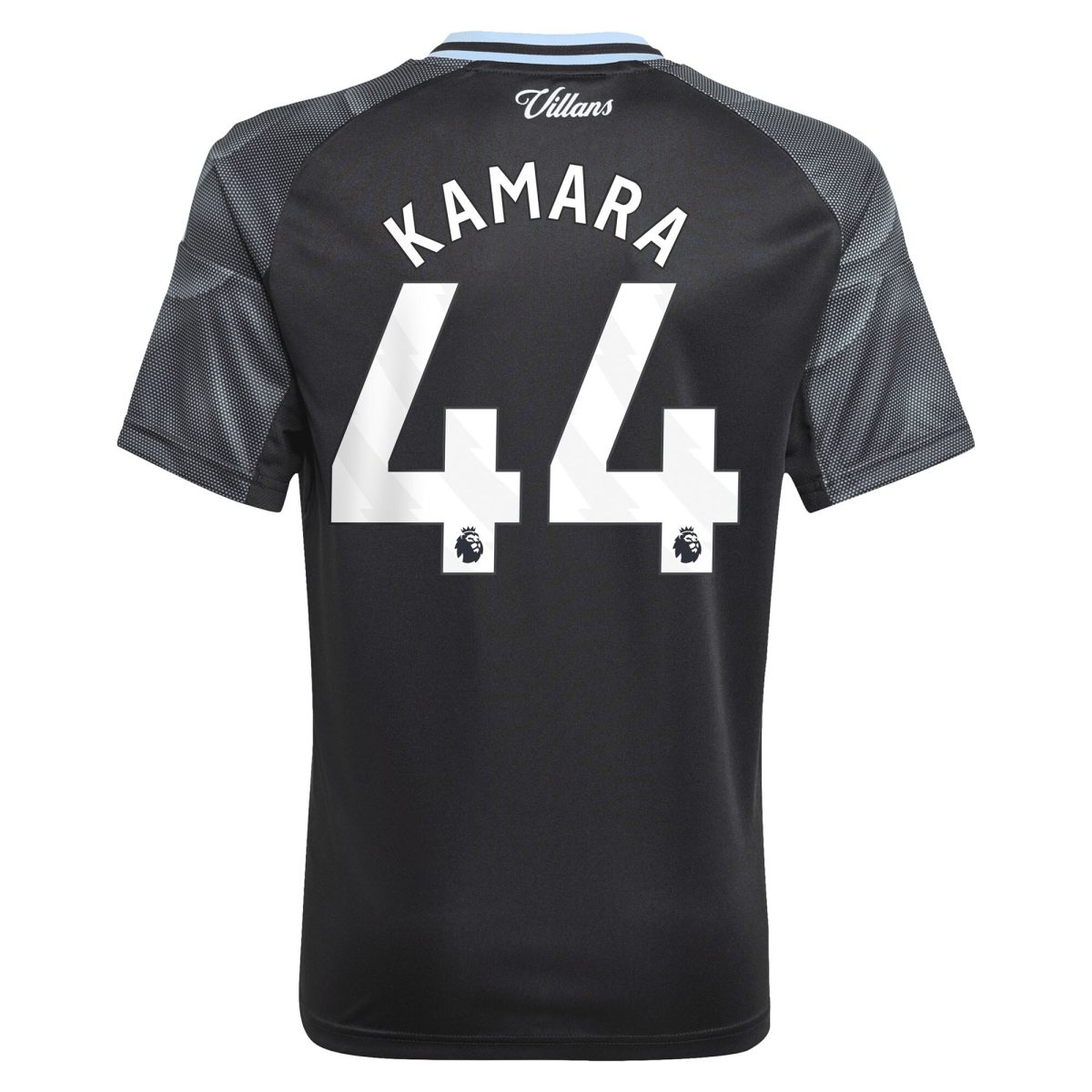 Aston Villa aston villa adidas away shirt 2025-26 – kids with kamara 44 printing Kits - Official Football Shirts & Training Gear