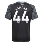 Aston Villa aston villa adidas away shirt 2025-26 – kids with kamara 44 printing Kits - Official Football Shirts & Training Gear
