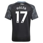 Aston Villa aston villa adidas away shirt 2025-26 – kids with malen 17 printing Kits - Official Football Shirts & Training Gear