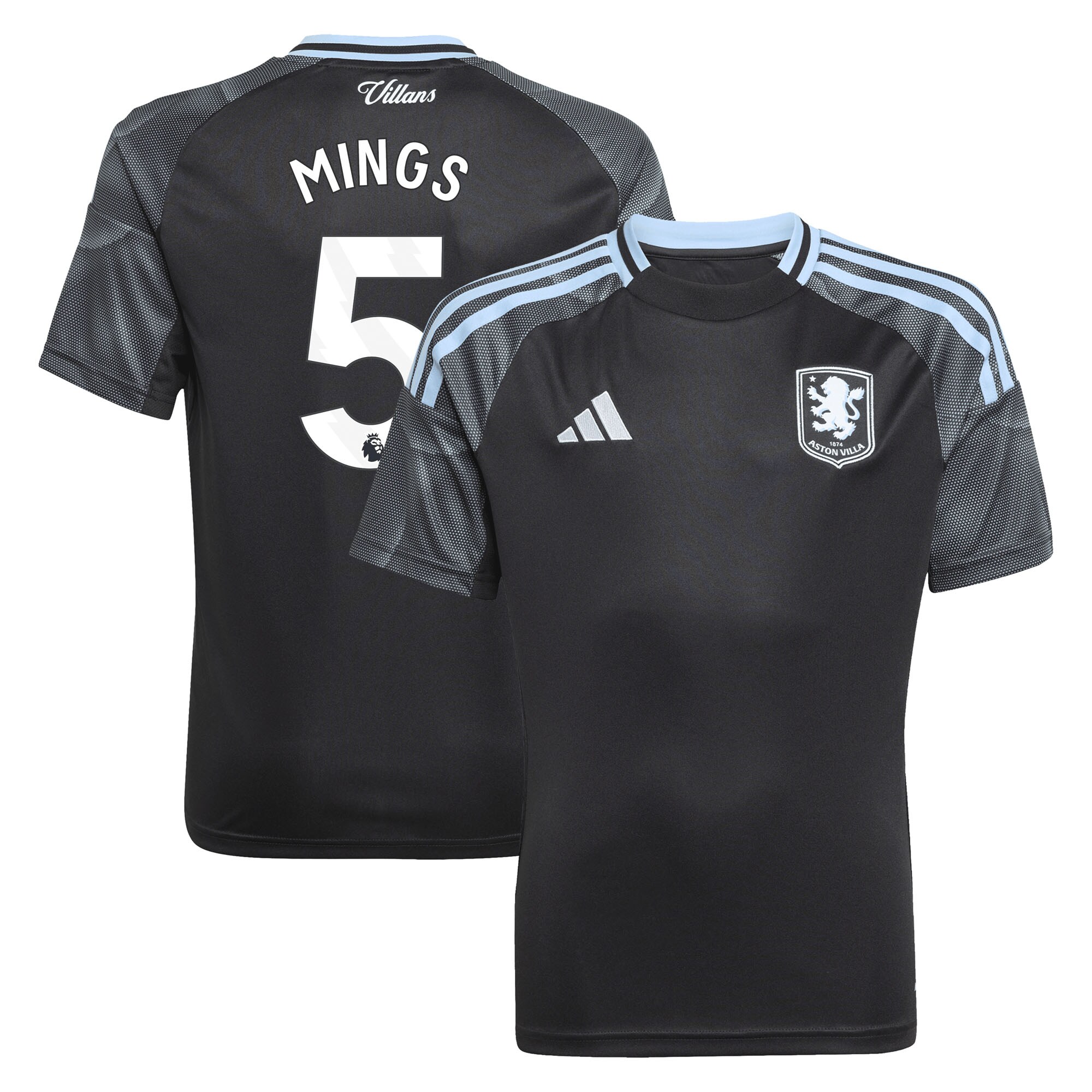 Aston Villa aston villa adidas away shirt 2025-26 – kids with mings 5 printing Kits - Official Football Shirts & Training Gear