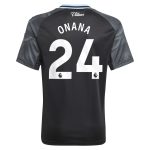 Aston Villa aston villa adidas away shirt 2025-26 – kids with onana 24 printing Kits - Official Football Shirts & Training Gear