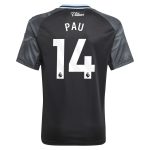 Aston Villa aston villa adidas away shirt 2025-26 – kids with pau 14 printing Kits - Official Football Shirts & Training Gear