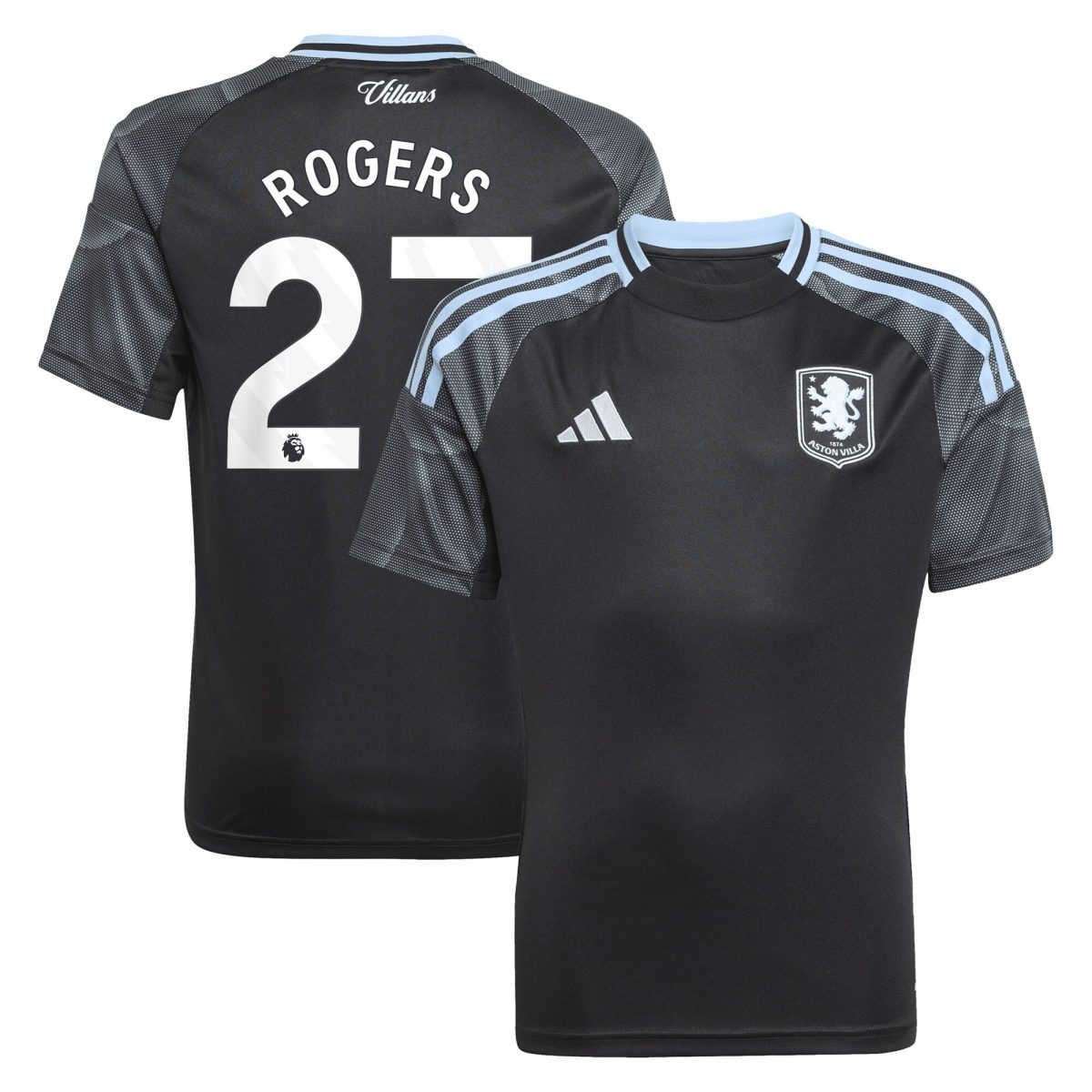 Aston Villa aston villa adidas away shirt 2025-26 – kids with rogers 27 printing Kits - Official Football Shirts & Training Gear