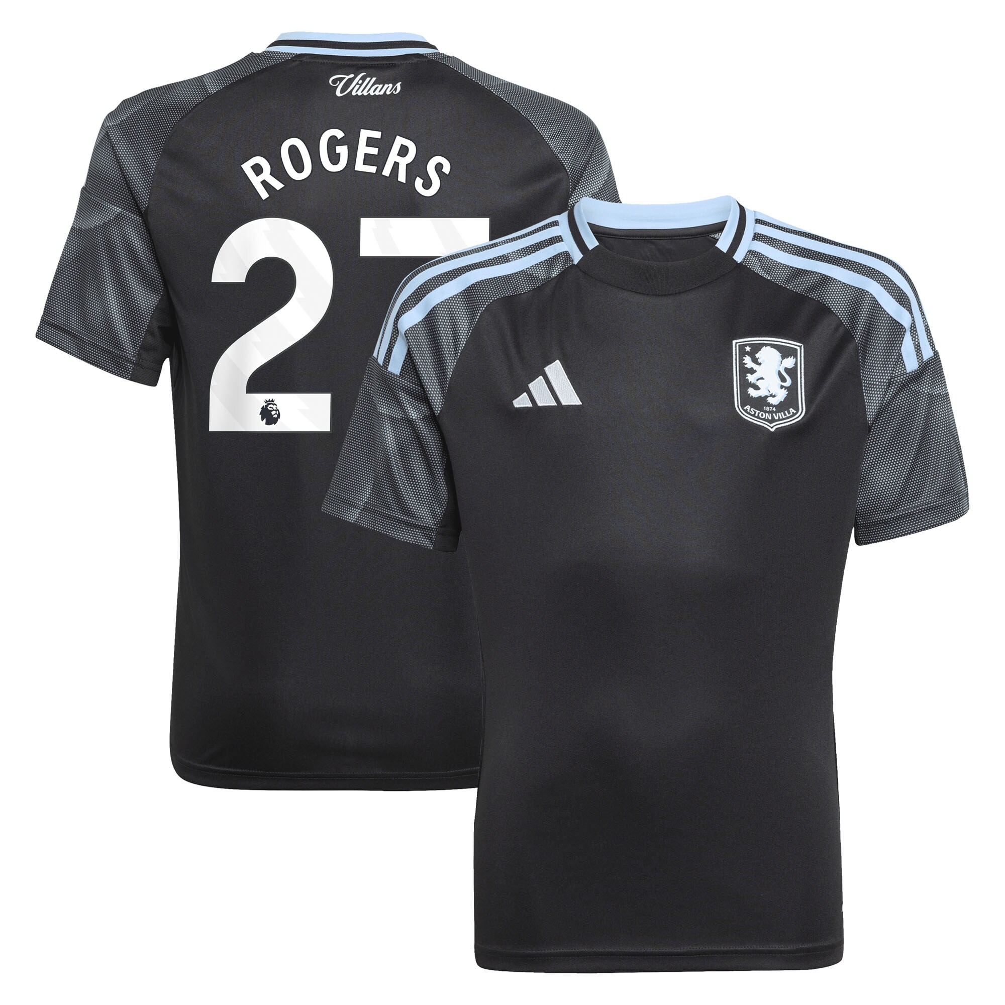 Aston Villa aston villa adidas away shirt 2025-26 – kids with rogers 27 printing Kits - Official Football Shirts & Training Gear