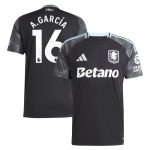Aston Villa aston villa adidas away shirt 2025-26 with a.garcía 16 printing Kits - Official Football Shirts & Training Gear