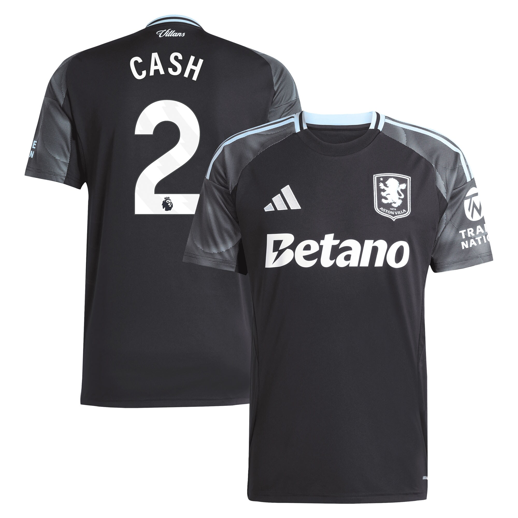 Aston Villa aston villa adidas away shirt 2025-26 with cash 2 printing Kits - Official Football Shirts & Training Gear