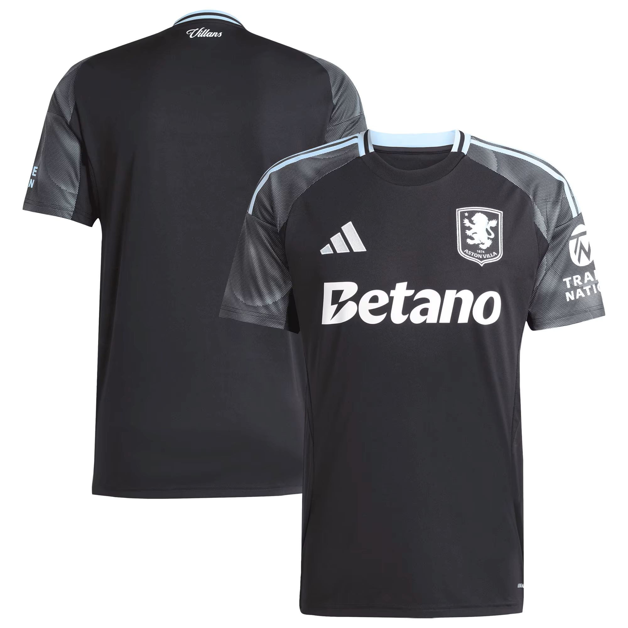 Aston Villa aston villa adidas away shirt 2025-26 with custom printing Kits - Official Football Shirts & Training Gear