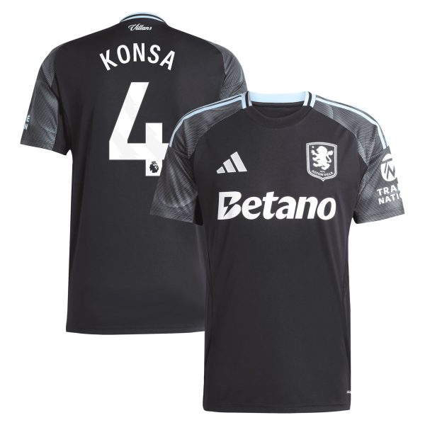 Aston Villa aston villa adidas away shirt 2025-26 with konsa 4 printing Kits - Official Football Shirts & Training Gear