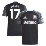 Aston Villa aston villa adidas away shirt 2025-26 with malen 17 printing Kits - Official Football Shirts & Training Gear
