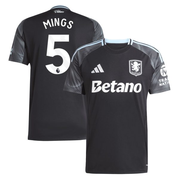 Aston Villa aston villa adidas away shirt 2025-26 with mings 5 printing Kits - Official Football Shirts & Training Gear